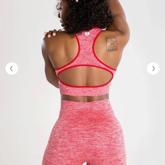 Women’s Best New With Tags Move Seamless Sports Bra Red Marl Size Medium - Picture 9 of 9